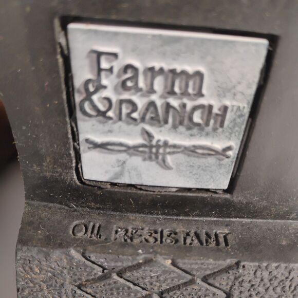 GEORGIA G3114 FARM AND RANCH BROWN LEATHER WORK LADIES 8.5 BOOTS - Picture 11 of 15